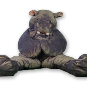 close up of face for hippo sleeping bag by snoozzoo