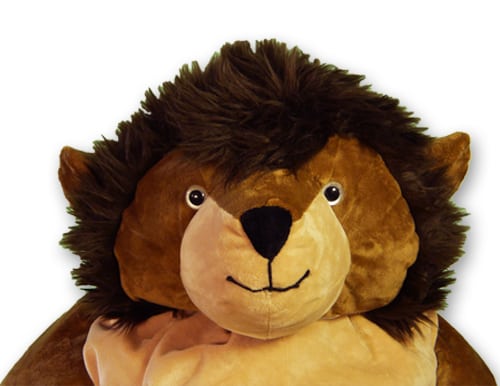 close up of face for lion sleeping bag by snoozzoo