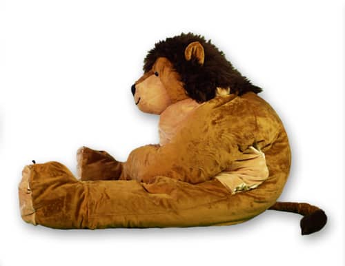 sideview of lion sleeping bag by snoozzoo