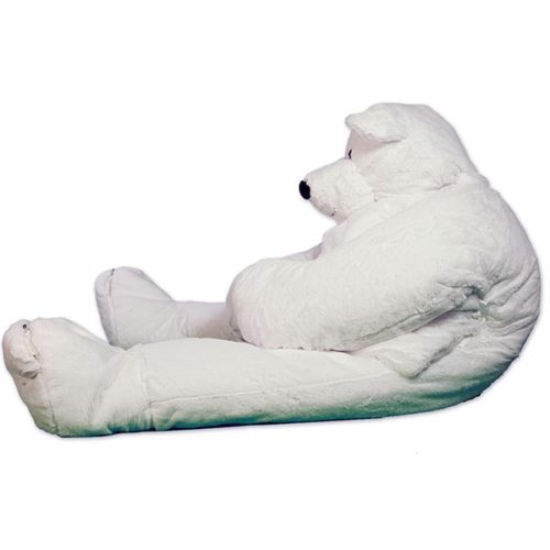 sideview of polar bear sleeping bag by snoozzoo