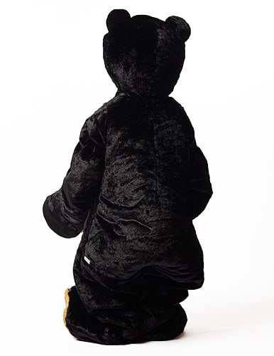 black bear sleeping bag from behind