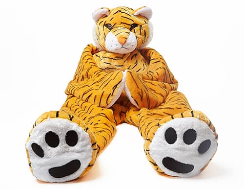 seated tiger sleeping bag by snoozoo